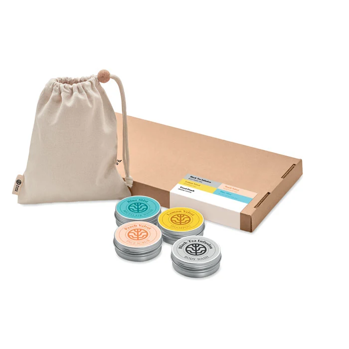 Set de Viaje Vegano Sostenible Branded By Earth Elegance Made in Europe