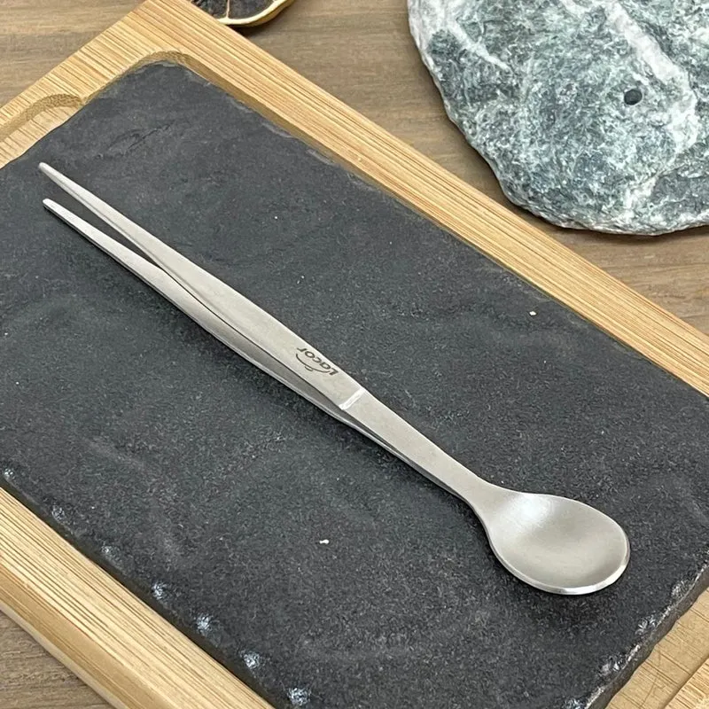 Pinza de Precisión con Cuchara Lacor 17cm - Acero Inoxidable