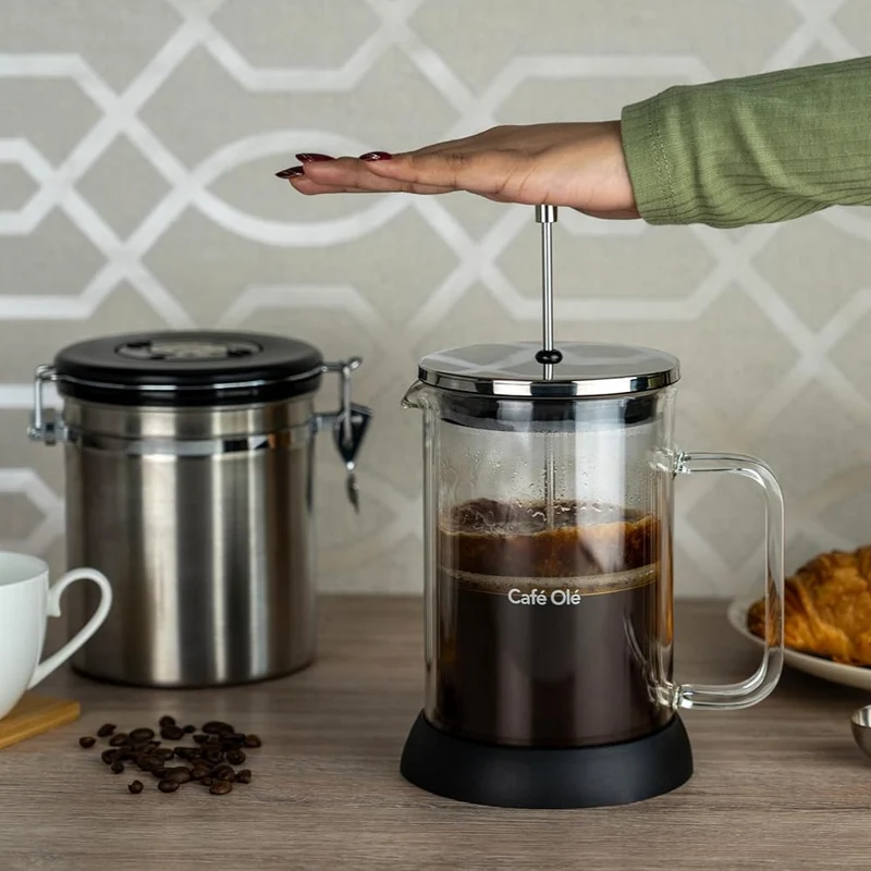 Cafetera de Émbolo Francesa Grunwerg – Doble Pared de Cristal