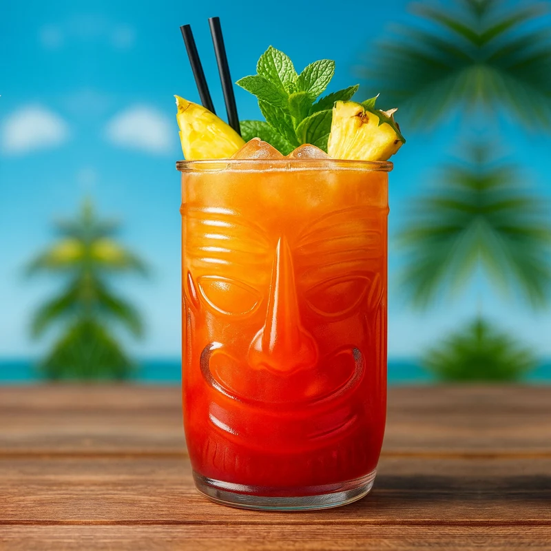 Vaso Tiki Cocktail Calavera 520 ml Caja con 6 piezas