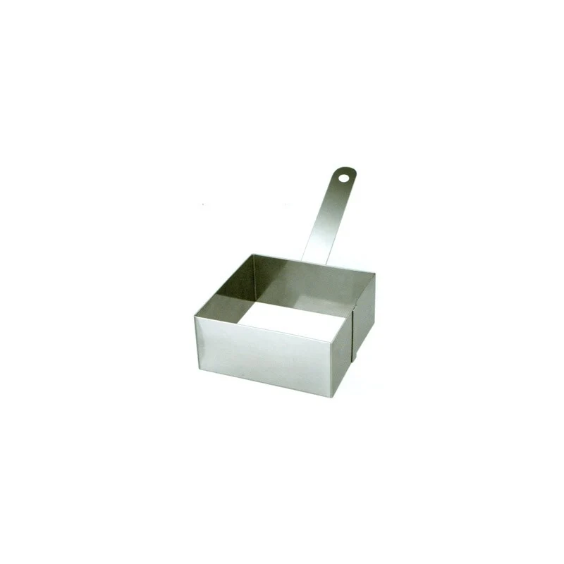 Aro de Emplatar Cuadrado 10x10 cm con Mango Acero Inox