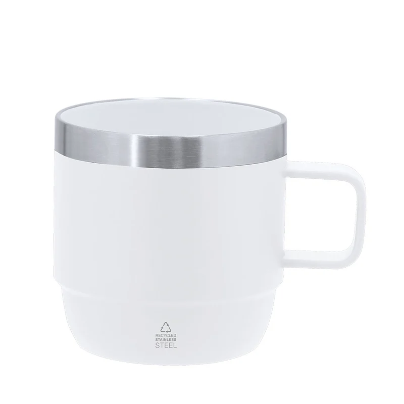 Taza Sostenible Acero Inox Reciclado Interior Cerámico Milayka 180 ml