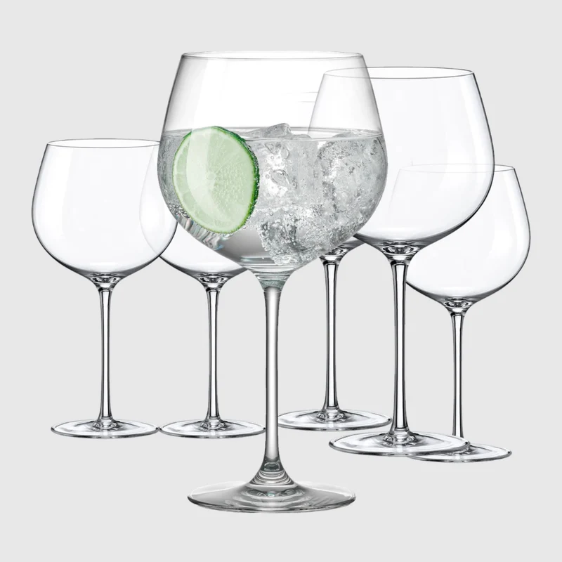 Set de 6 Copas de Cristal Tipo Globo Jumbo Rona Gin & Tonic 780ml