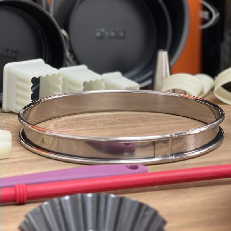 Aro para Tartas 18 cm Acero Inoxidable - Altura 2 cm con Borde De Buyer