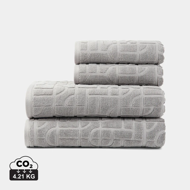 Set 4 Toallas Algodón Orgánico OCS Vinga Verso 500 g/m²
