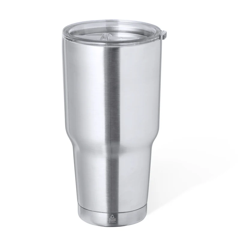 Atinger — Copo Térmico Aço Inox Reciclado | Prata | Premium | Sustentável