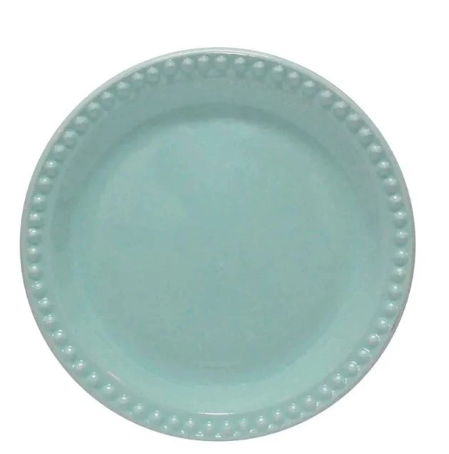 Plato Pastel 19 cm Emboss Mauve Baby Turquoise Cns Caja 24 piezas