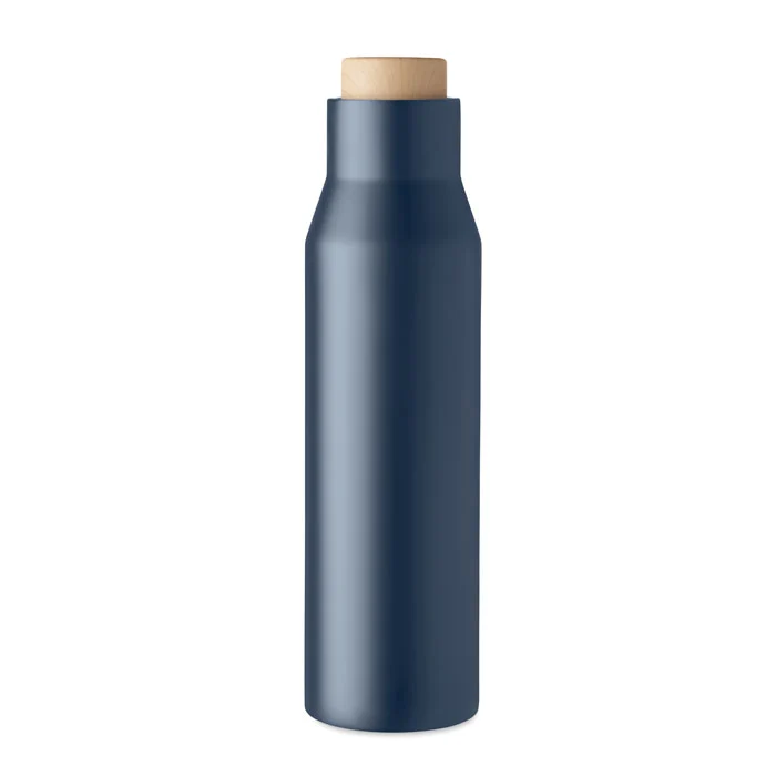 Botella Térmica de Acero Inox Doble Pared con Tapón Bambú Dudinka 500 ml