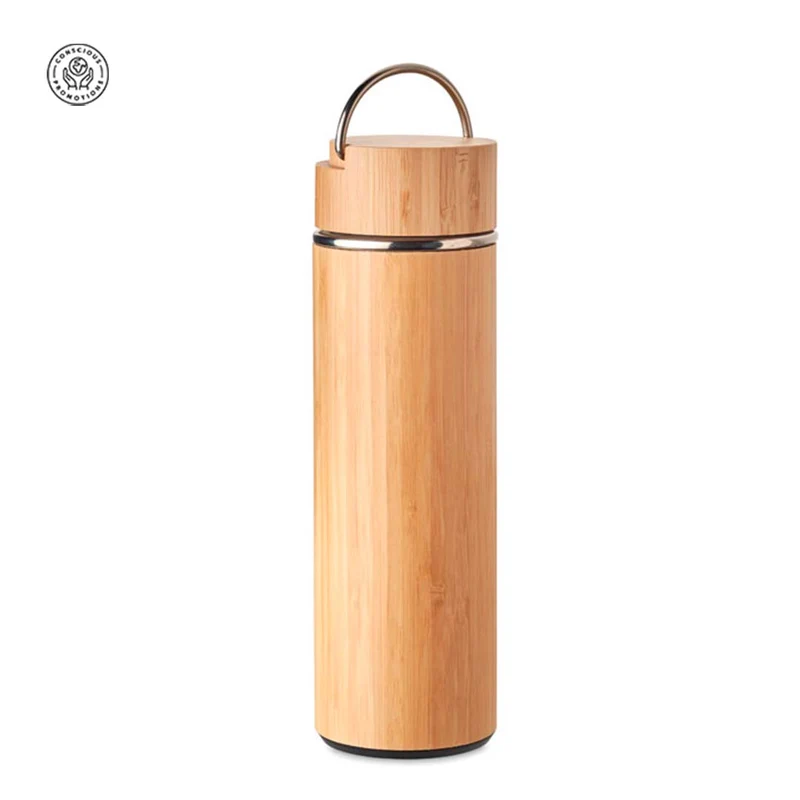 Bidón Térmico de Bambú y Acero Inoxidable con Infusor de Té Tampere 400 ml