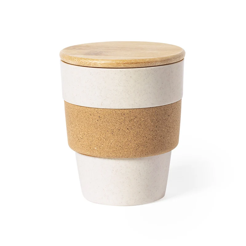 Fredy — Copo PP + Bambu + Cortiça | 3 Cores | Triple Eco | Sustentável