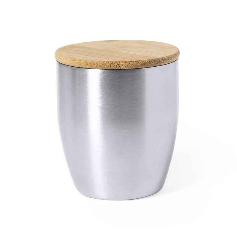 Zasel — Copo Térmico Aço Inox + Bambu Parede Dupla | Natural | Linha Nature