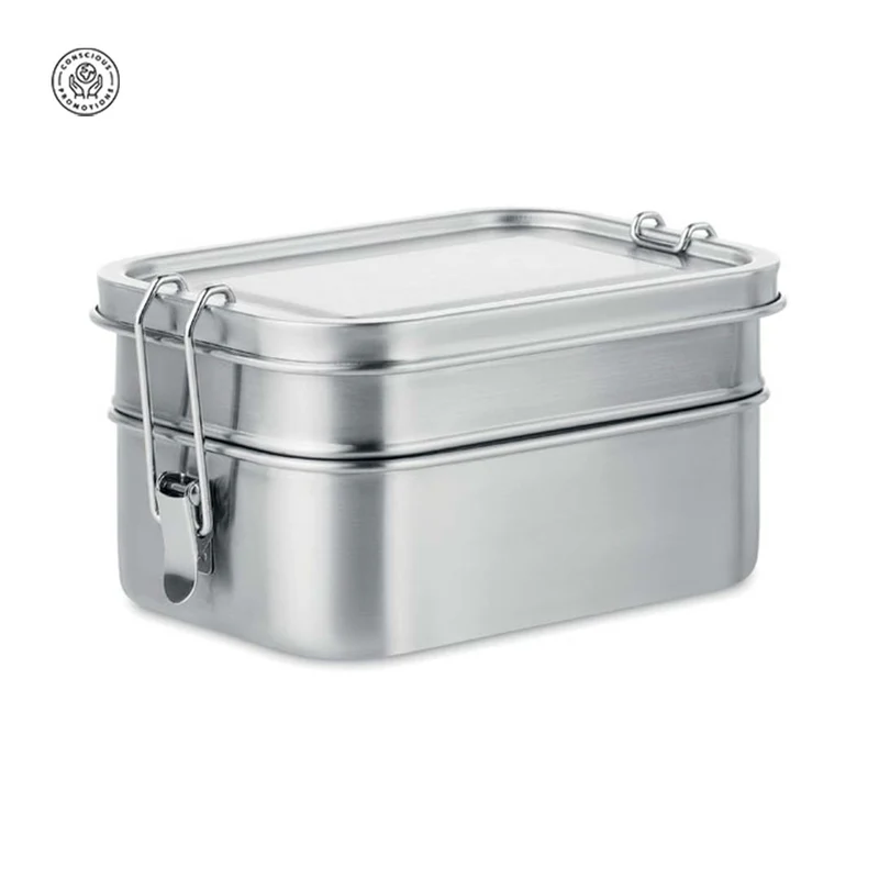 Fiambrera de Acero Inox con 2 Compartimentos Double Chan