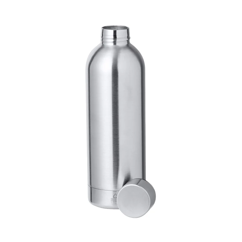 Hilker — Garrafa Térmica Aço Inox Reciclado | Prata | Sustentável | Gravação Laser