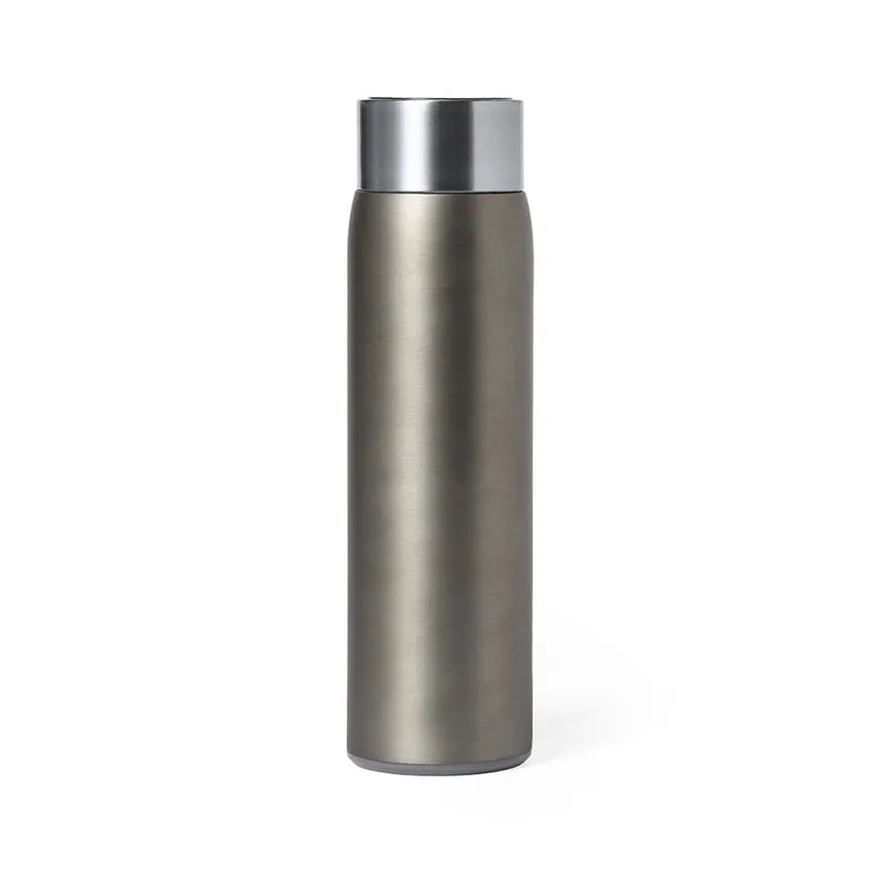 Kenay — Garrafa Térmica Aço Inox Parede Dupla | Prata | Isolamento Vácuo | Gravação Laser