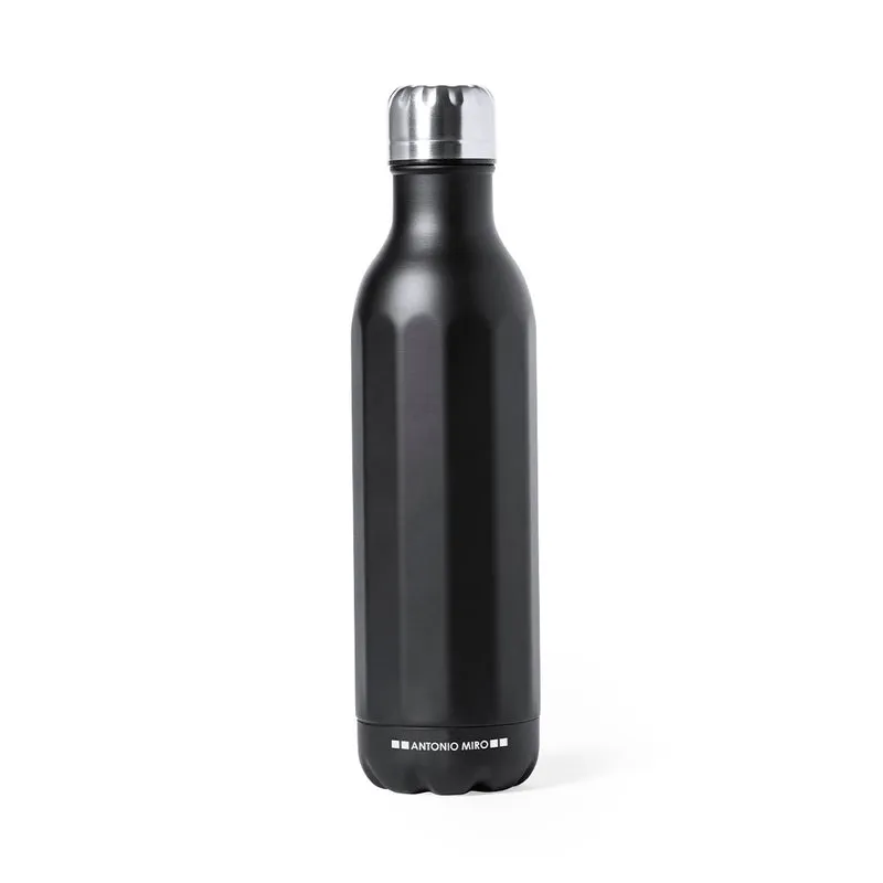 Wilson — Garrafa Aço Inox 750ml Design Exclusivo | Preto | Premium | Gravação Laser