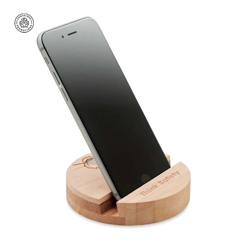 Soporte para Movil Ecológico de Madera de Abedul con Semillas Grow Round Stand