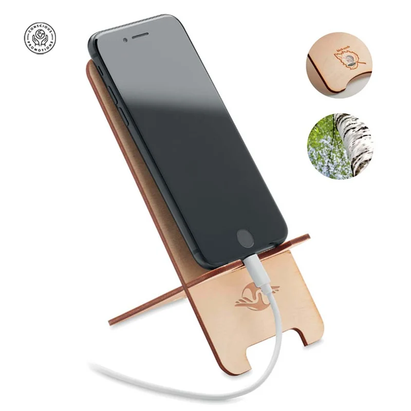 Soporte para Movil Ecológico de Madera de Abedul con Semillas Grouw Stand