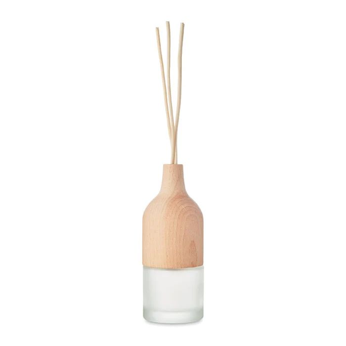 Difusor Aromático Sostenible con Jarrón de Cristal y Madera Bodas