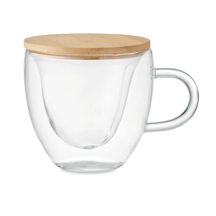 Taza Térmica Sostenible Cristal Borosilicato Corazón Coramug 180ml