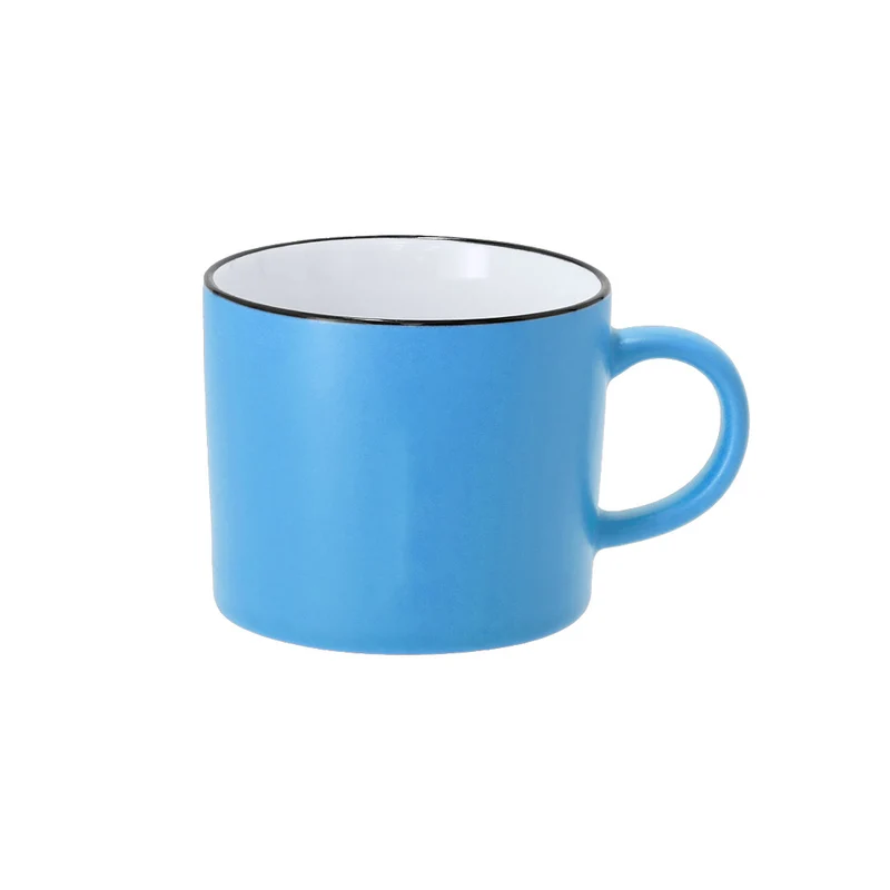 Dumax — Caneca Cerâmica 400ml Fosco + Detalhe Preto | 4 Cores