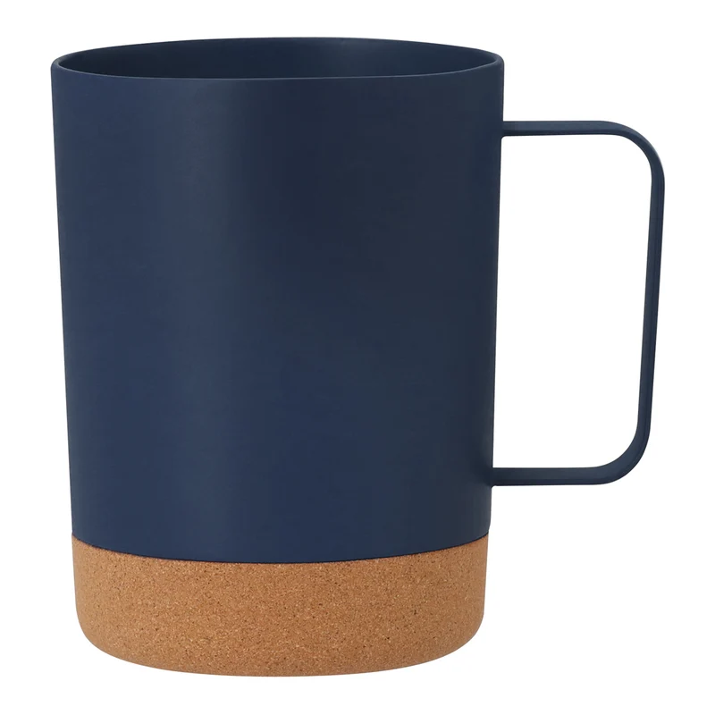Jurgen — Caneca PP Reciclado + Cortiça 400ml | Alça Quadrada | 3 Cores
