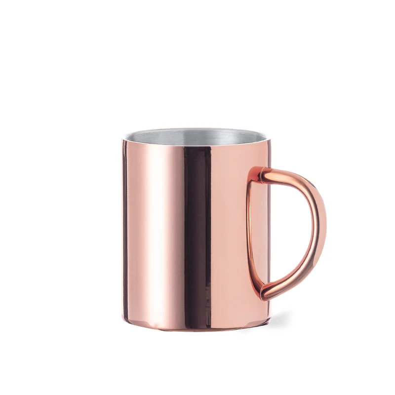 Belon — Copo Aço Inox 280ml Dupla Parede Cobre | Compacto | Gravação Laser