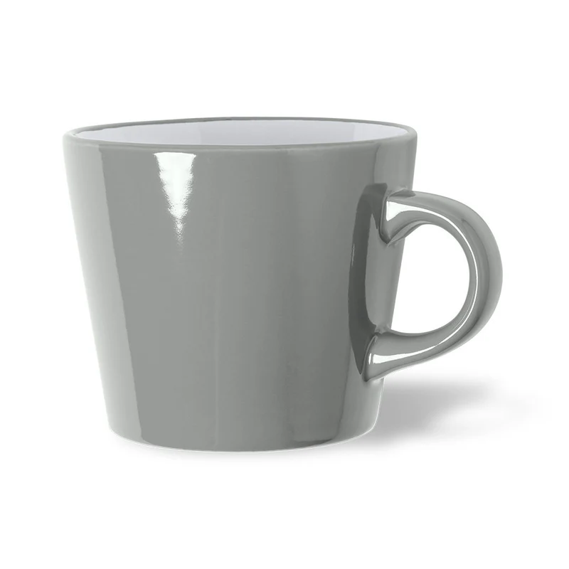 Kario — Caneca Cerâmica 350ml Interior Branco + Exterior Sóbrio | 2 Cores