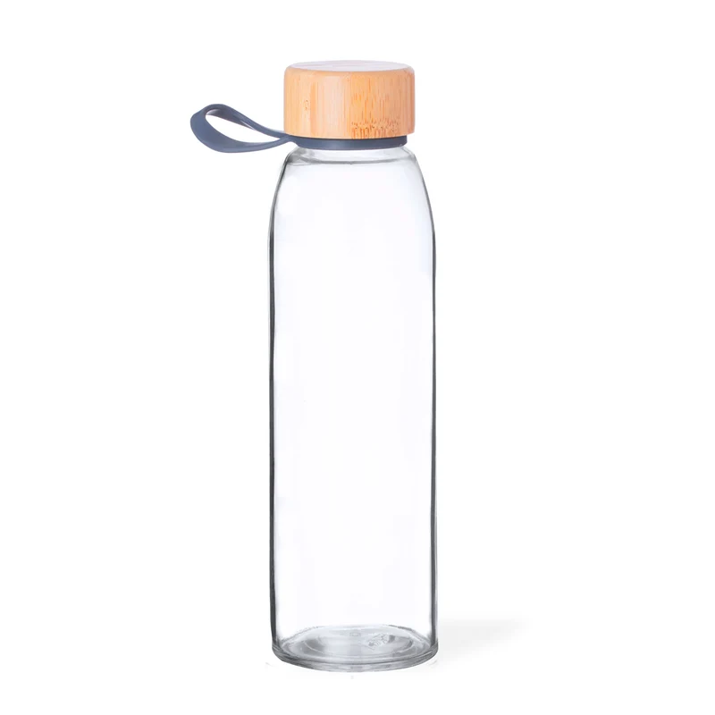 Toniox — Garrafa Vidro 500ml + Tampa Bambu + Asa Silicone | Linha Nature | Fácil Transporte