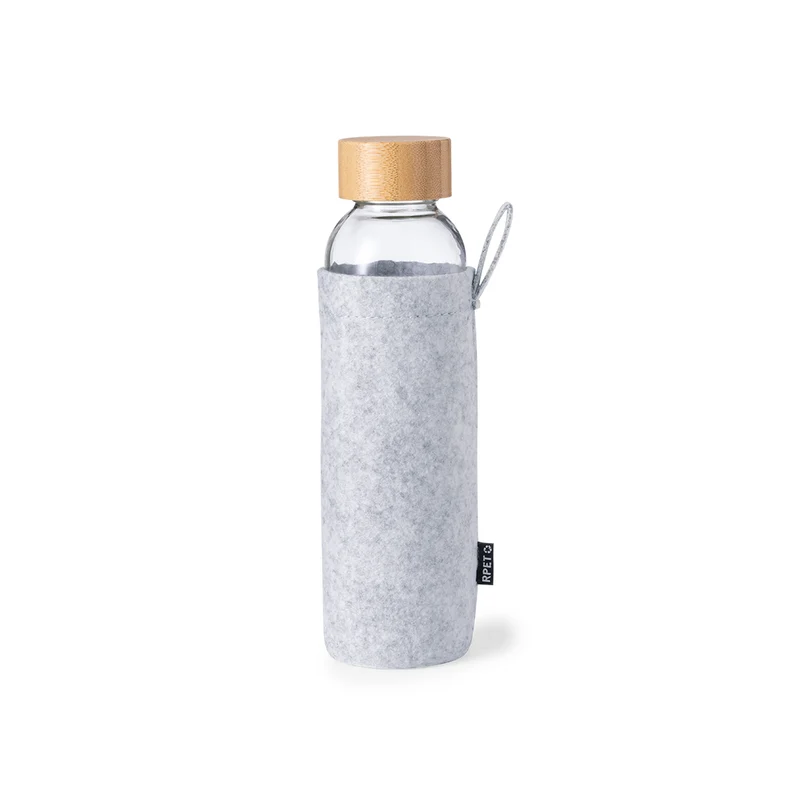 Blorek — Garrafa Vidro 500ml + Tampa Bambu | Linha Nature | Sustentável