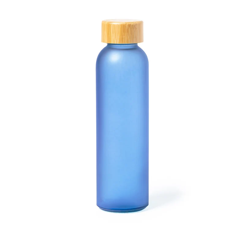 Eskay — Garrafa Vidro 500ml + Tampa Bambu Colorida | 5 Cores | Linha Nature