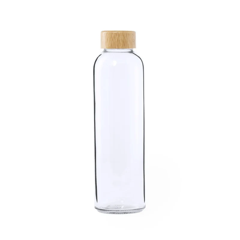 Yonsol — Garrafa Vidro 500ml + Tampa Bambu | Linha Nature | Sustentável | Gravação Laser