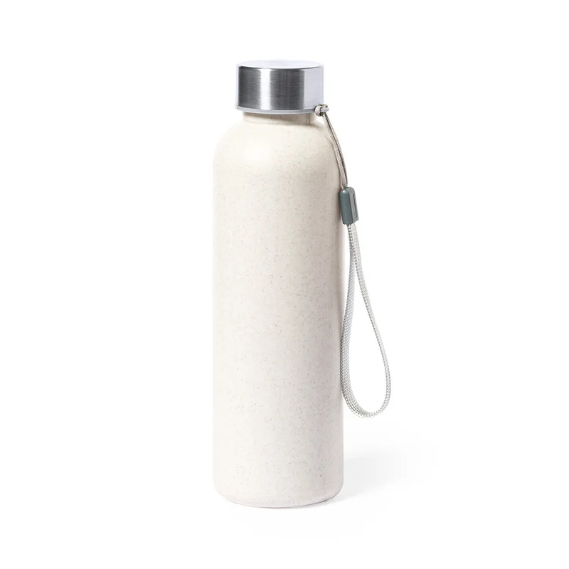 Wistel — Garrafa PE 600ml + Tampa Aço Inox | Livre BPA | Natural