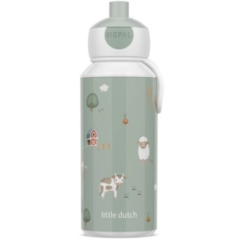 Botella Campus Pop-up 400ml Little Farm - Little Dutch
