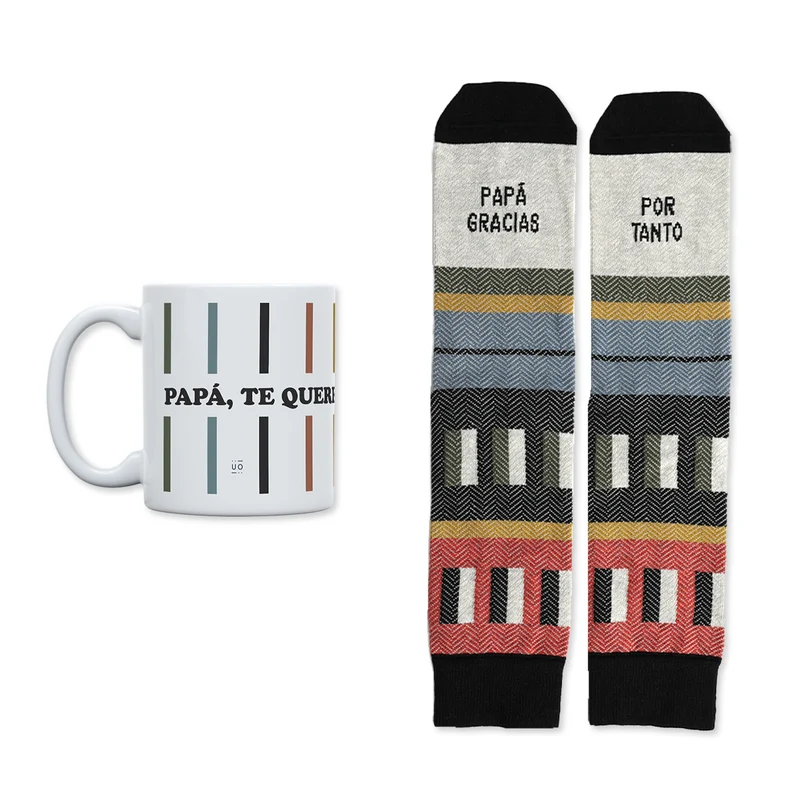 Kit Taza + Calcetines "Papá, gracias por tanto" - UO