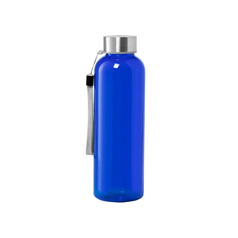 Garrafa RPET 600ml Lecit | Tampa Rosca Aço Inox Cordão Transporte Sem BPA | Várias Cores | Brinde Eco