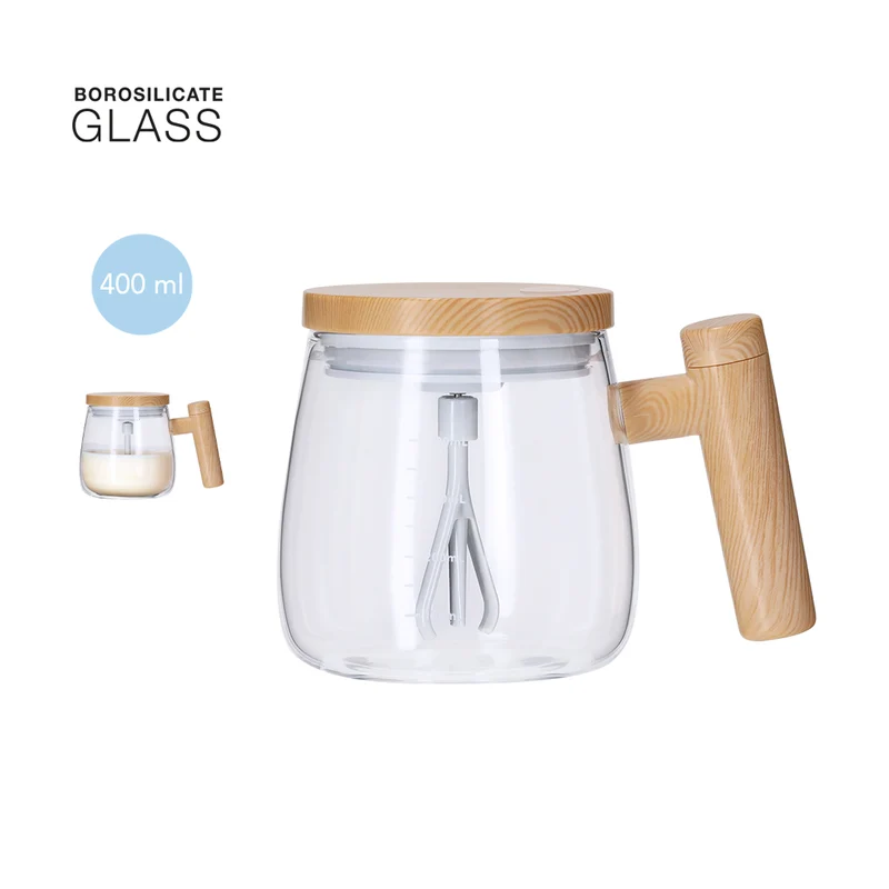 Taza Mezcladora Sostenible Cristal Borosilicato Rydian 400 ml