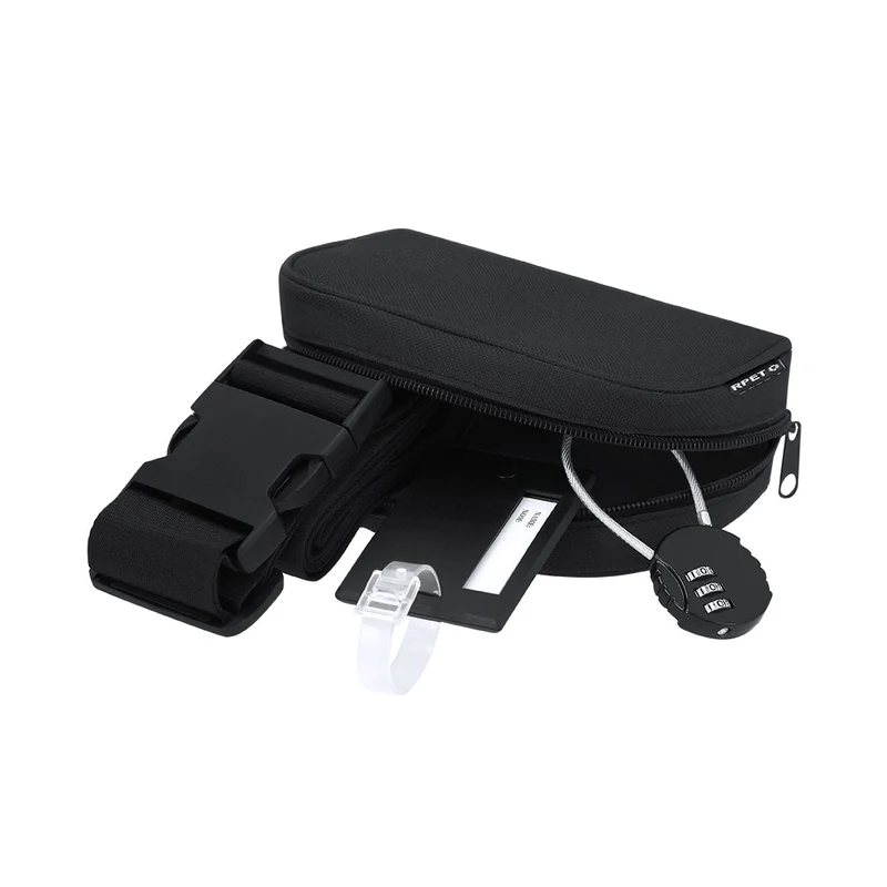 Set Viagem RPET Biccap | Cinta Mala + Identificador + Cadeado 3 Dígitos | Bolsa RPET | Brinde Viagem
