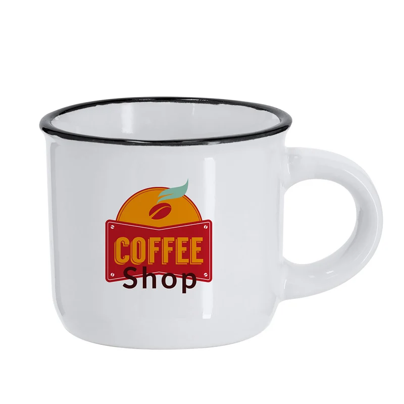 Caneca Café Sublimação 85ml Vintage - Design Bicolor