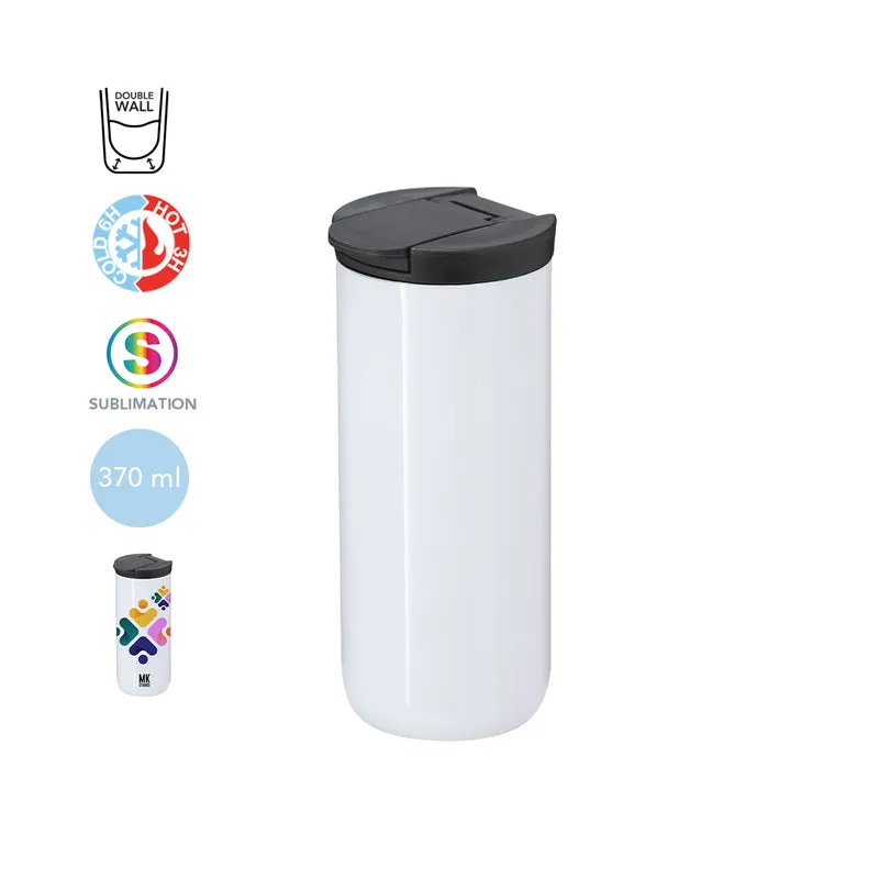 Copo Térmico Sublimação Lyrena Aço Inox 370ml | Parede Dupla | Anti-Fuga | Livre BPA