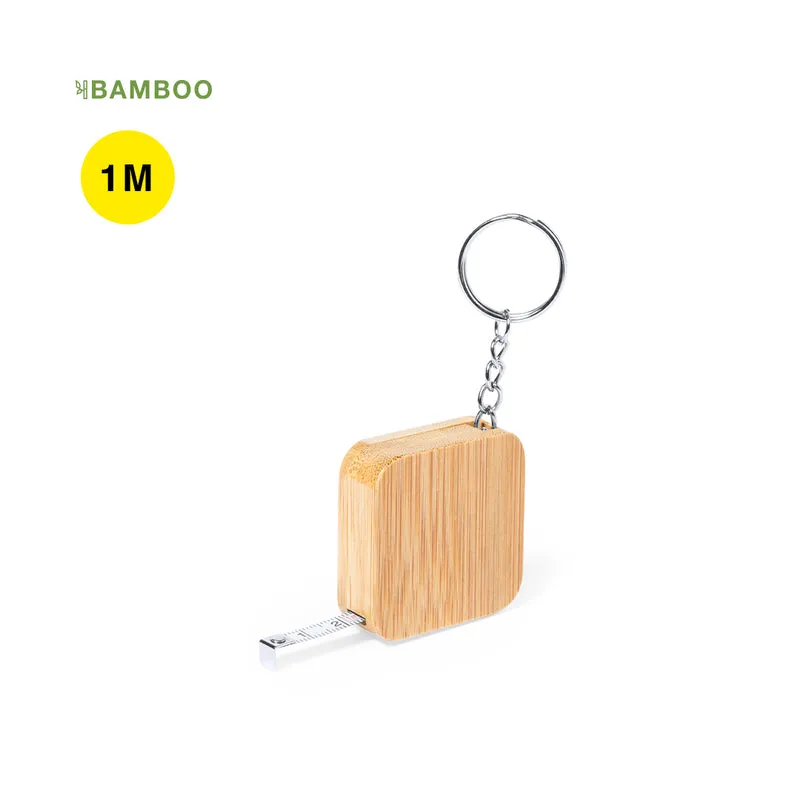 Llavero Flexómetro Ecológico de Bambú Axler 1 m