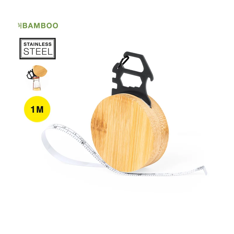 Flexómetro Multiherramienta Ecológico Bambú Denwa 1 m
