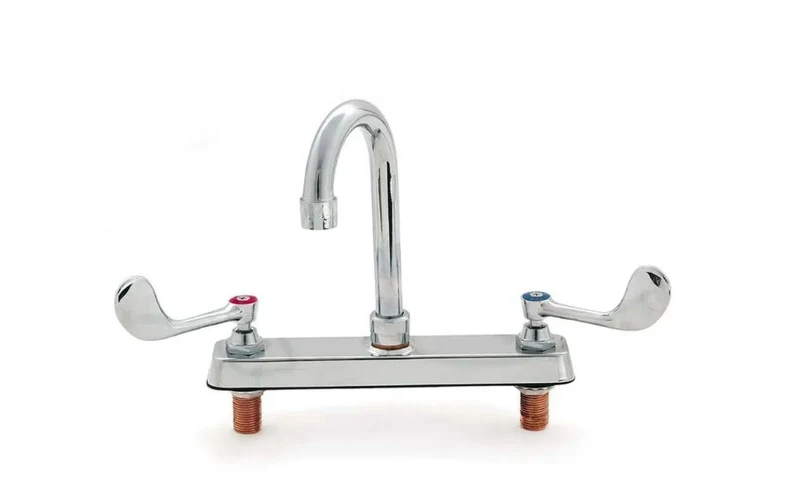 Llave Mezcladora MGS de 8" para Pared con Aletas Largas 1/4 de Vuelta