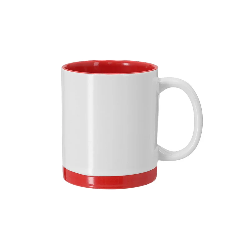 Caneca Sublimação 350ml Detalhes Coloridos - Base e Interior