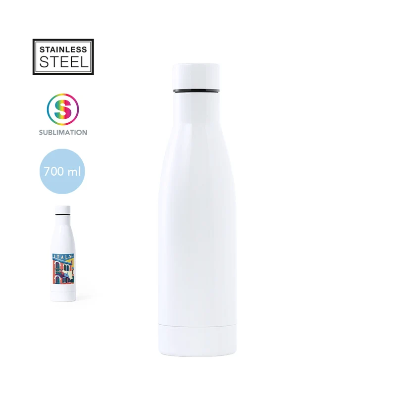 Garrafa Sublimação Crafo Aço Inox 700ml | Tampa Rosca | Livre BPA | Caixa Design