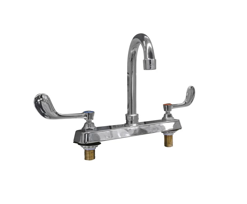 Llave Mezcladora MGS de 8" para Cubierta con Aletas Largas 1/4 de Vuelta