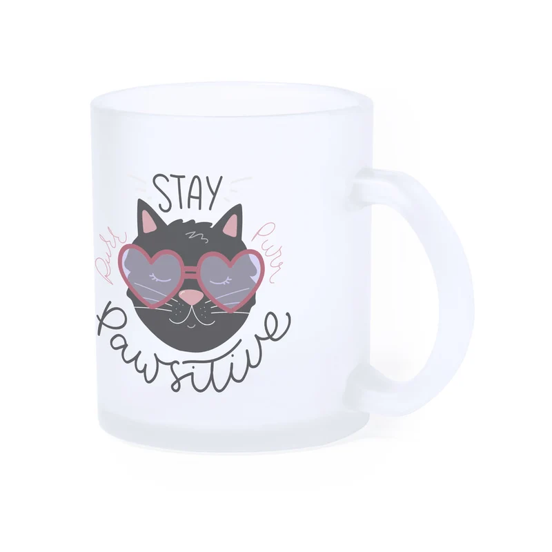 Caneca Vidro Sublimação 350ml Translúcida - Amira Premium
