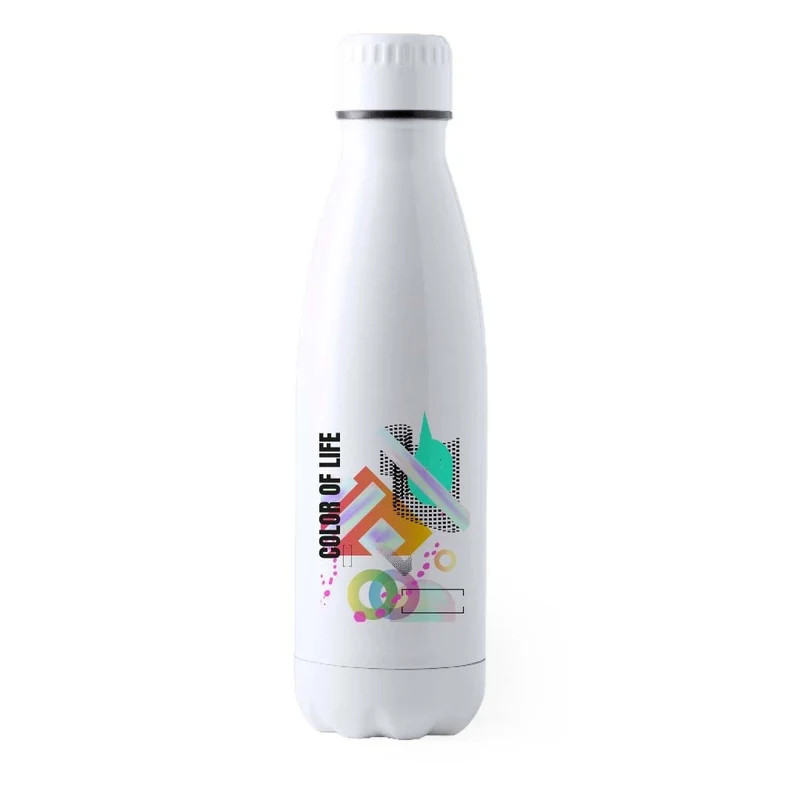 Garrafa Sublimação Bayron Aço Inox 700ml | Tampa Segura | Caixa Design | Brinde Personalizável