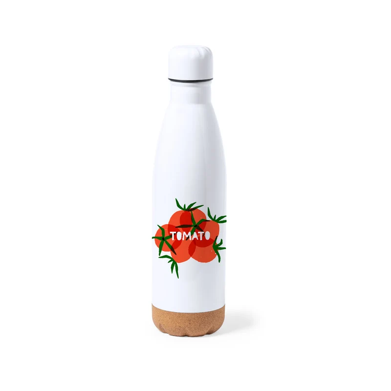 Garrafa Sublimação Pooch Aço Inox 750ml | Base Cortiça + Caixa Kraft | Livre BPA