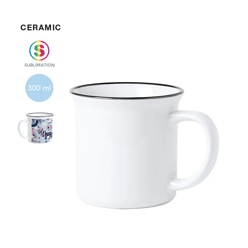 Caneca Sublimação 300ml Vintage Bicolor