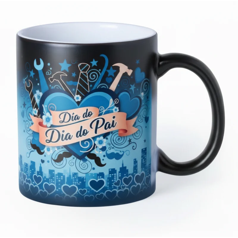 Caneca Mágica Sublimação 350ml - Muda de Cor com Calor